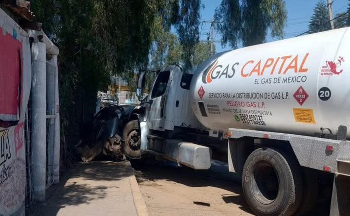 La pipa se quedó sin frenos / Foto Especial