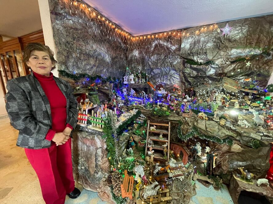Hermelinda Quintero, la creadora del nacimiento monumental. Foto Michelle Sánchez