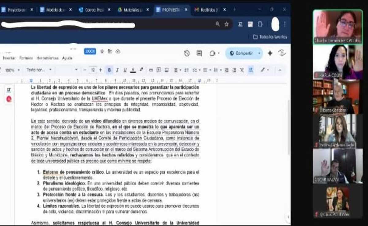 El H. Consejo Universitario brindara el acompañamiento necesario para garantizar la libertad de expresión. Foto: Especial