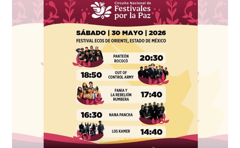 Las actividades musicales inician desde las 14:40 horas con Los Kamer; las autoridades recomiendan llegar temprano. Foto Especial