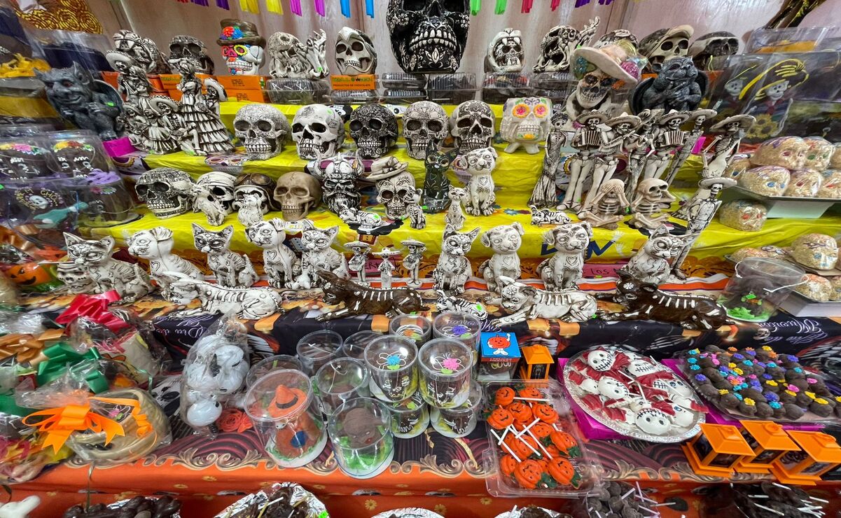El Día de Muertos se celebra con la tradicional Feria del Alfeñique. Foto: Michelle Sánchez.