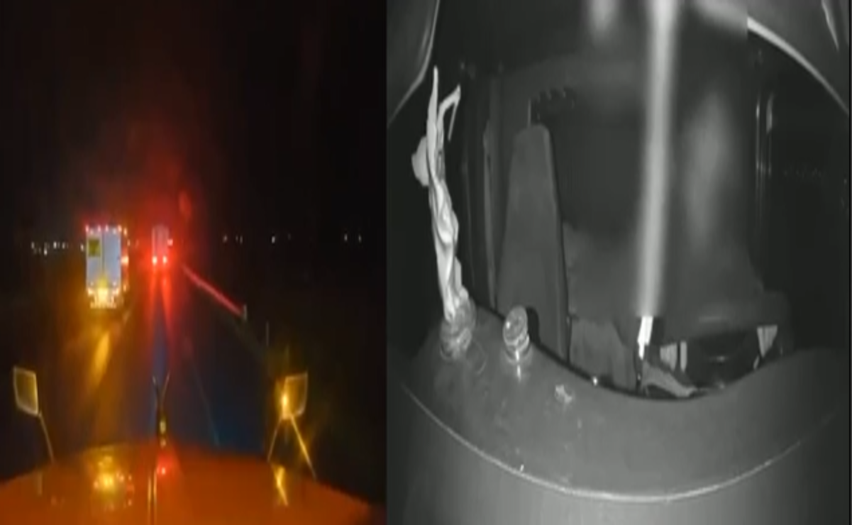 VIDEO: Cámara graba momento en que asaltan a un vehículo de transporte de carga en la México-Querétaro