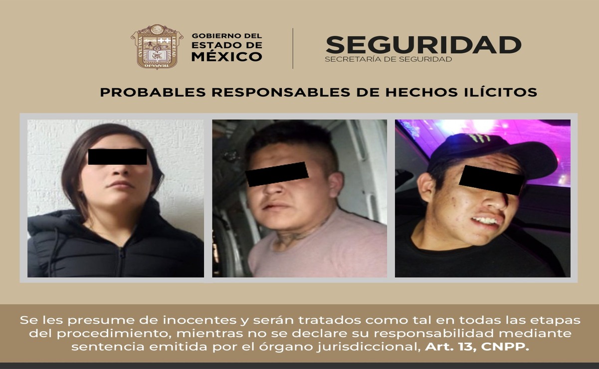 Los dos masculinos y la mujer, fueron trasladados a la Agencia del Ministerio Público donde se determinará su estatus legal.  Foto: Especial