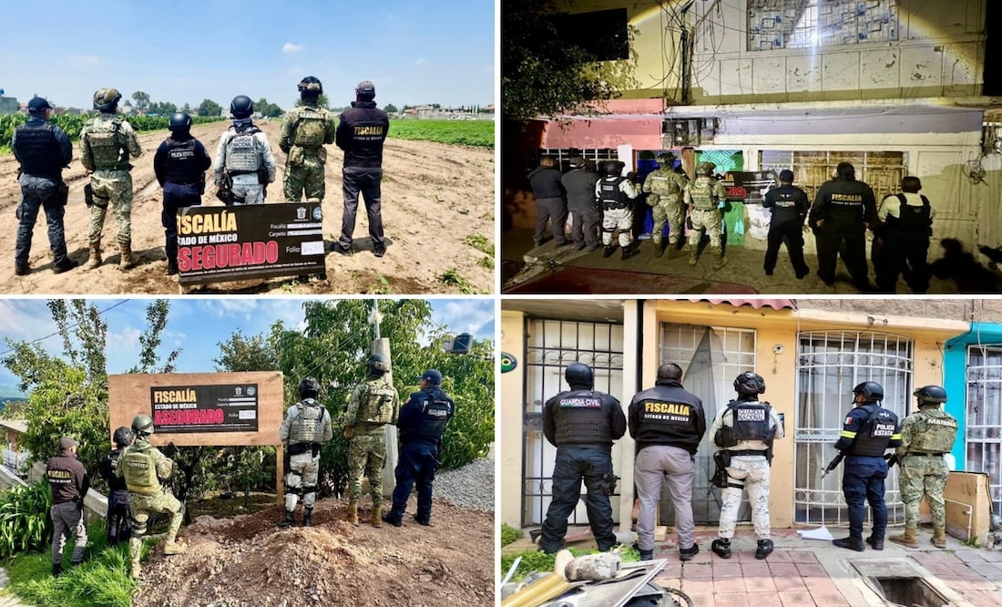 Elementos de corporaciones de los tres niveles de gobierno aseguraron 29 inmuebles relacionados con el delito de despojo y contra la propiedad. Foto: Especial