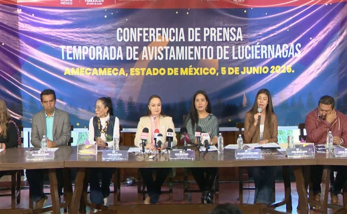 La secretaria de Cultura del Estado de México, Nely Carrazco, anunció el Festival de las Luciérnagas 2025 de la región de los Volcanes. Foto: Especial