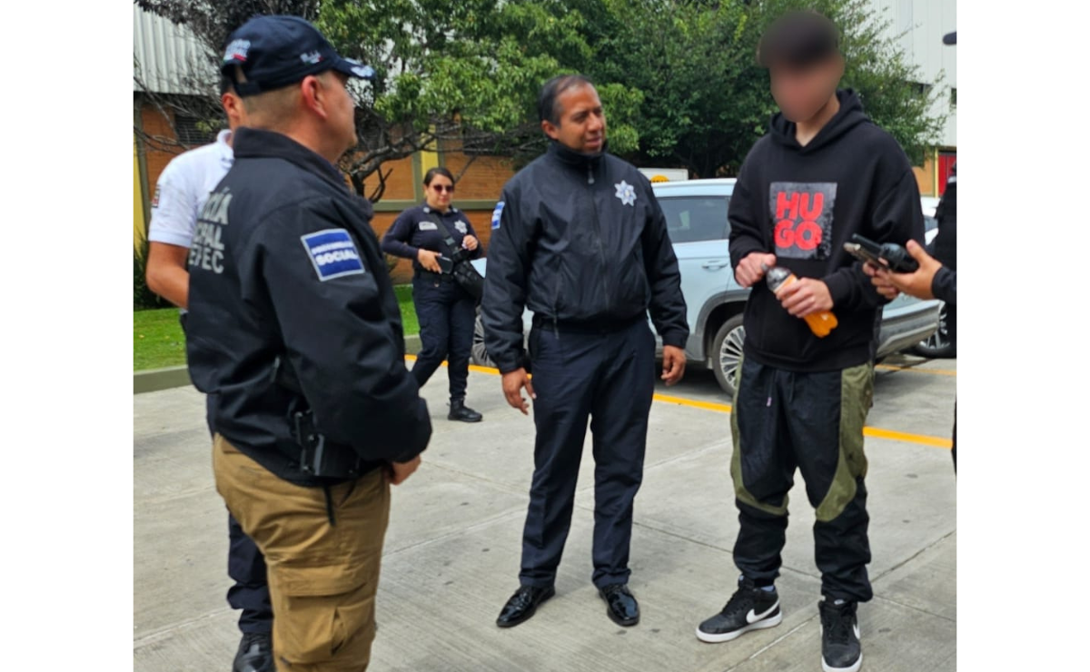 Autoridades de Ecatepec logran ubicar a joven de 16 años extraviado, quien ya está en proceso de reunirse con su familia. Foto: Especial