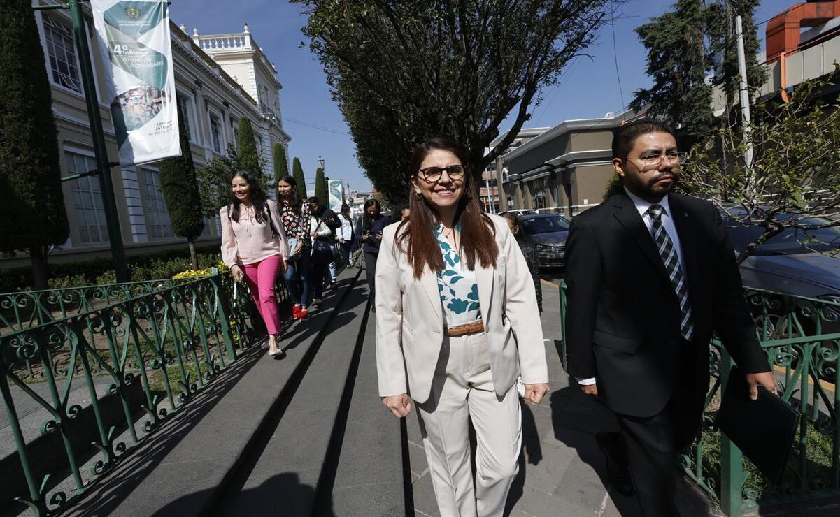 Laura Benhumea auguró una campaña de propuestas para la comunidad universitaria. Foto: Jorge Alvarado / El Universal Estado de México