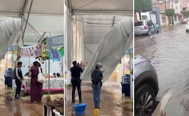 Lluvia y vientos paralizan 10 municipios del Edomex y tiran estructura en la Feria de la Cultura de la UACh