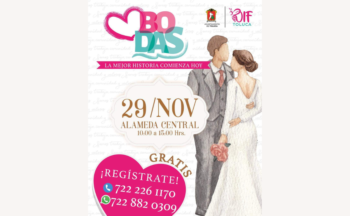 Bodas gratis el 29 de noviembre Foto: Especial