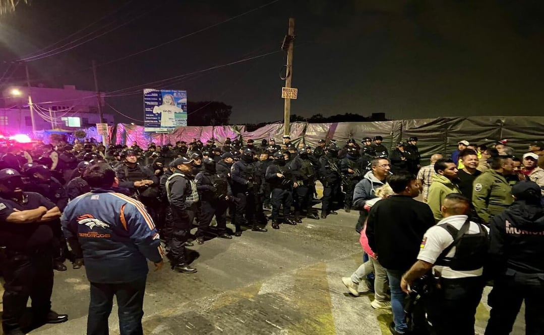 Policías municipales de Tecámac y Tonanitla se enfrentan en una zona en disputa territorial / Foto: Especial