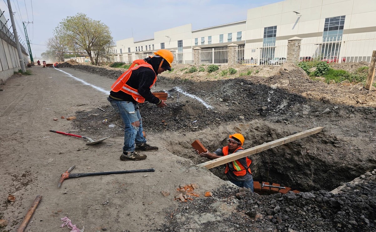 Teyahualco: Avanzan obras de drenaje y pavimentación, pero exigen conclusión para reanudar Tren México-AIFA
