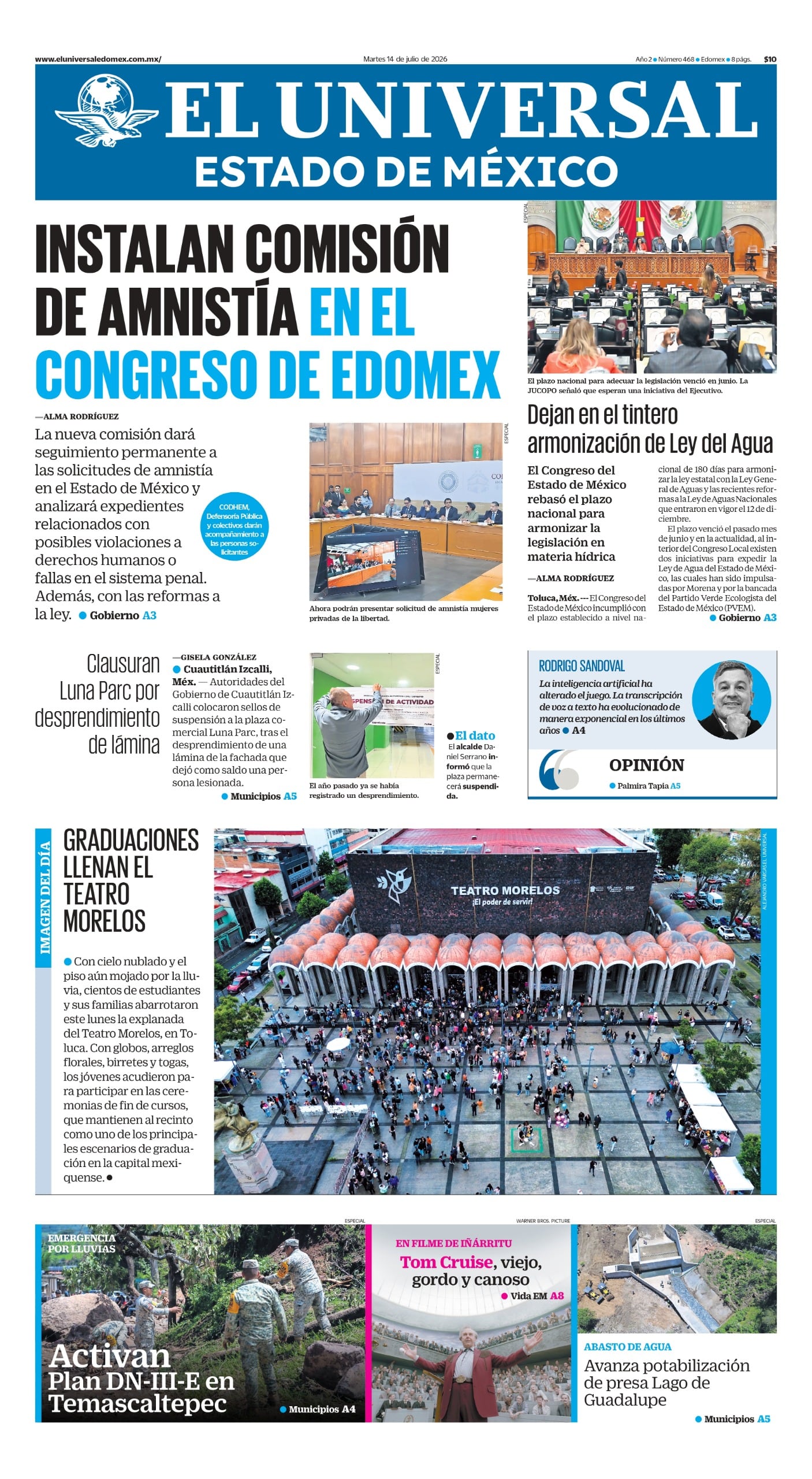 Portada 14 de julio de 2026