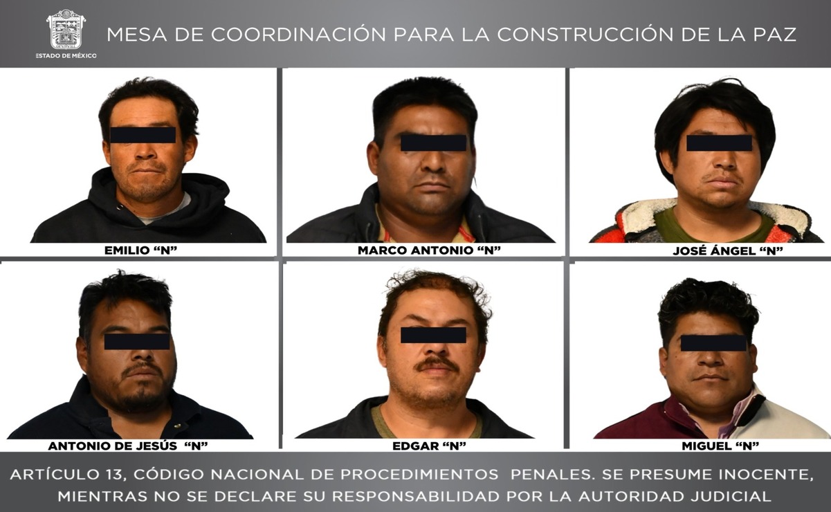 La detención se llevó a cabo tras un seguimiento a diversas denuncias presentadas por comerciantes del municipio de Santiago Tianguistenco, quienes refirieron ser víctimas de extorsión por los sujetos. Foto: Especial