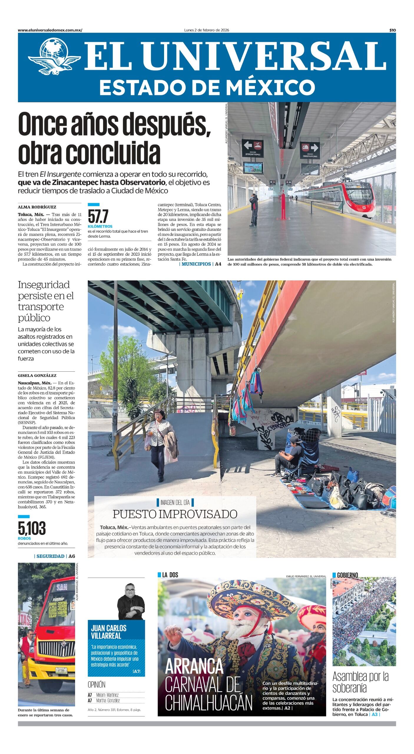 Portada 02 de febrero de 2026