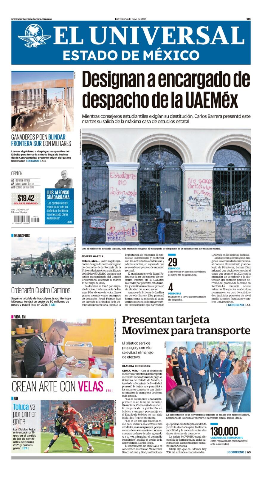 Portada 14 de mayo 2025