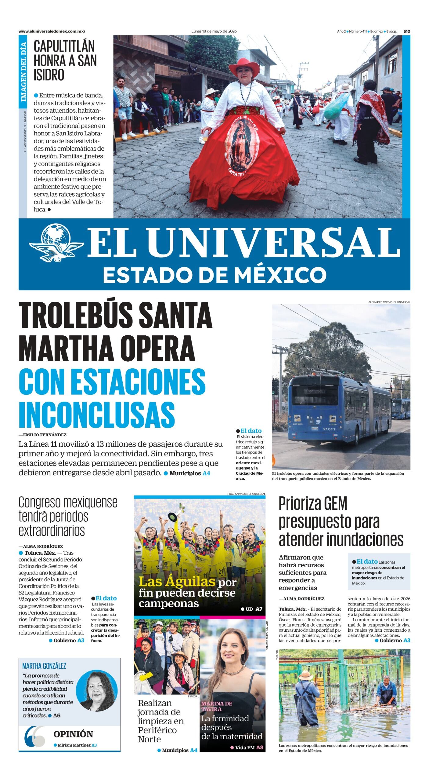 Portada del 18 de mayo de 2026