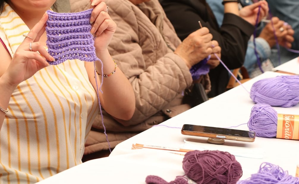 La colectiva "Lana Desastre" colaborará el próximo 7 de marzo en la unión de todas las piezas recibidas para "abrazar" el ejemplar universitario. Foto Especial