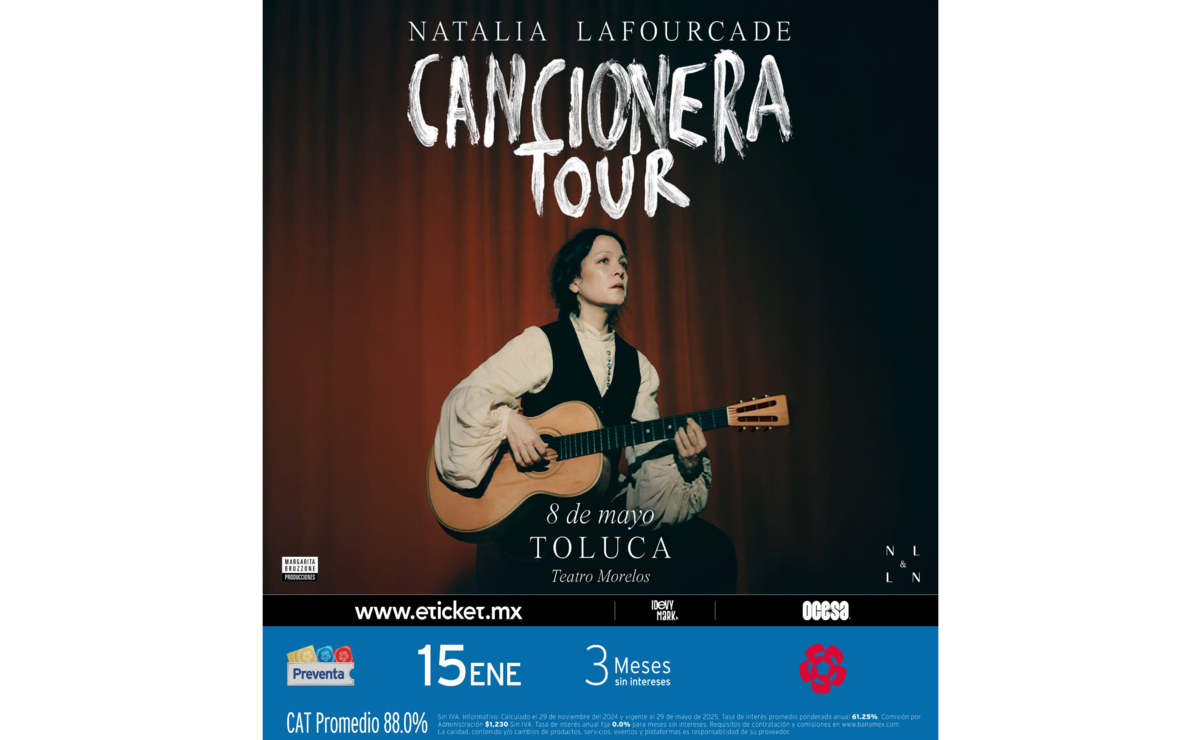 El 8 de mayo se presentará Natalia Lafourcade en el Teatro Morelos, Toluca. Foto: Especial