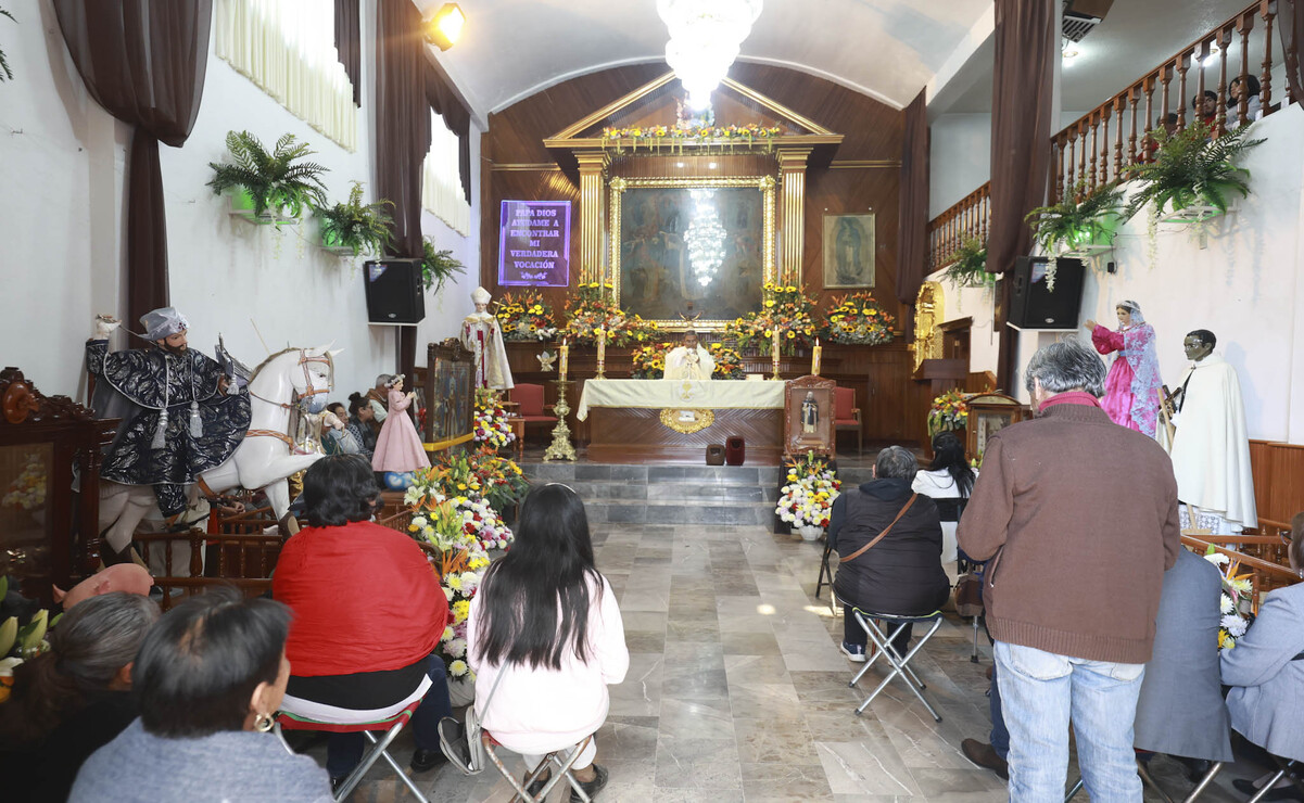 A la par de la misa y la bendición de animales, también se lleva a cabo la danza de los arrieros. Foto: Alejandro Vargas / EL UNIVERSAL Edomex