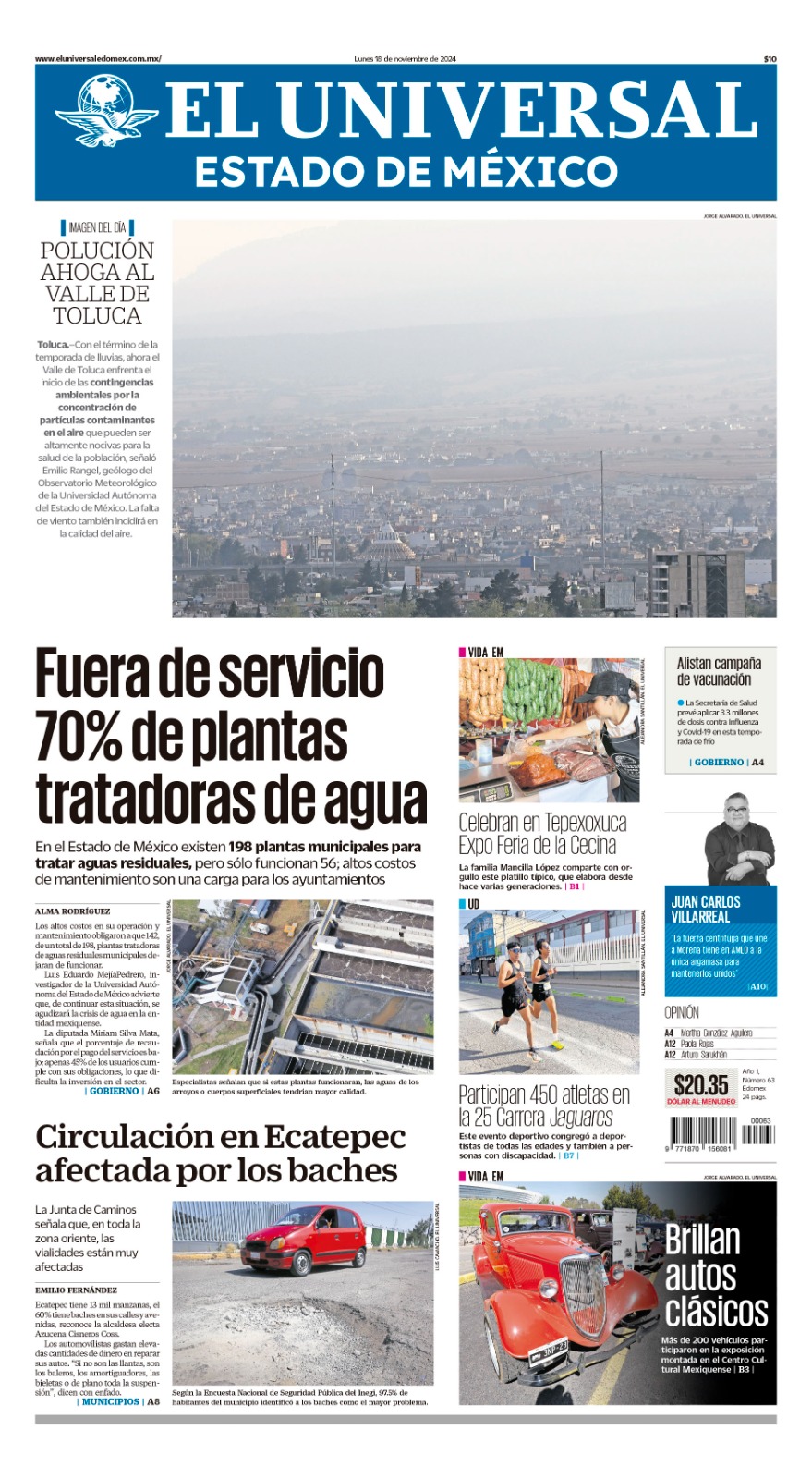 Portada Edomex 18 de noviembre