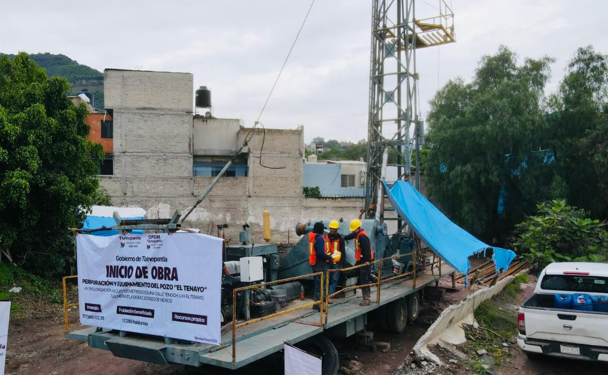 Emergencia hídrica en Tlalnepantla: Arranca perforación de 8 pozos para garantizar agua