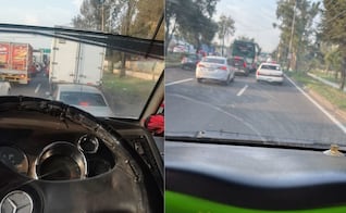 ¡Toma previsiones! Carretera México-Querétaro registra intensa carga vehicular tras accidentes viales
