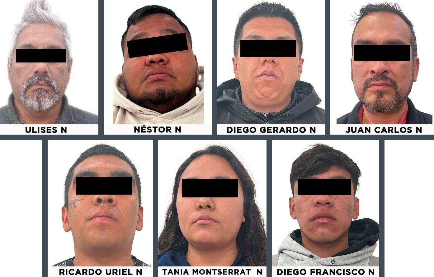 Siete personas fueron arrestadas por su presunta participación en homicidio y desaparición de personas. Foto Especial