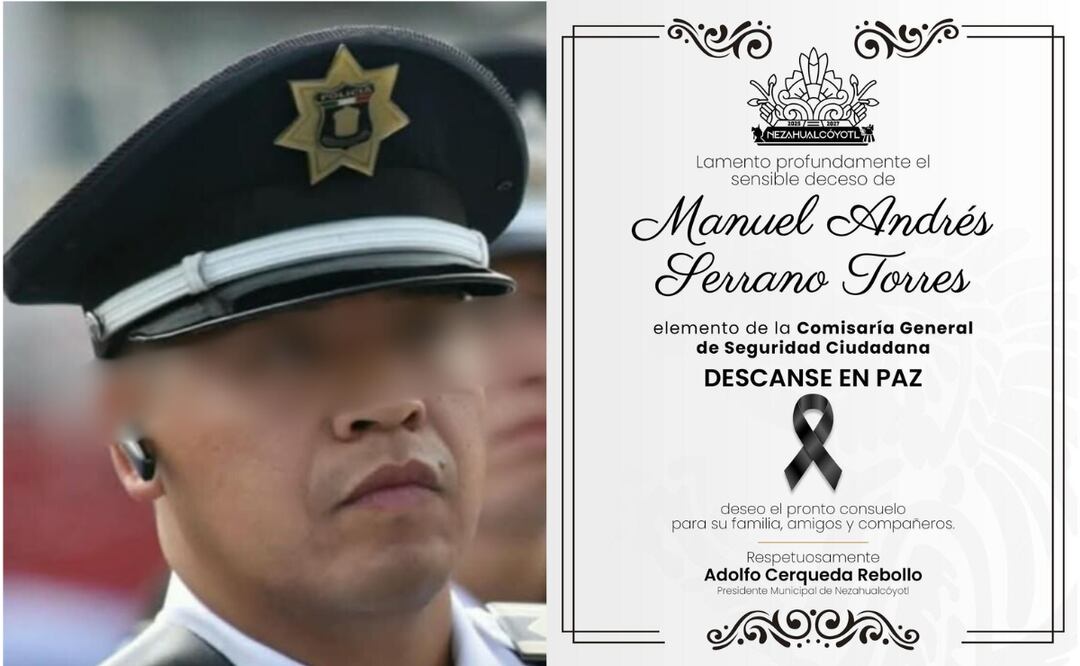 El policía Manuel Serrano Torres fue hallado sin vida en un módulo de seguridad en Nezahualcóyotl. Foto: Especial