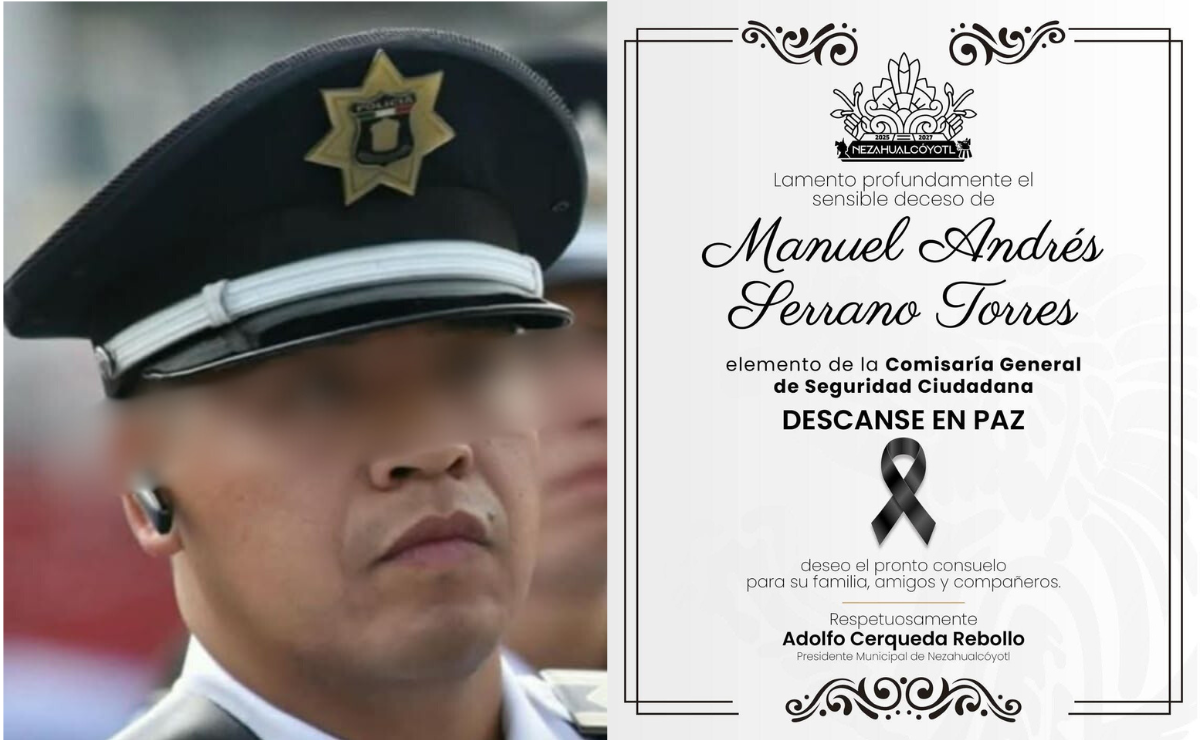 El policía Manuel Serrano Torres fue hallado sin vida en un módulo de seguridad en Nezahualcóyotl. Foto: Especial