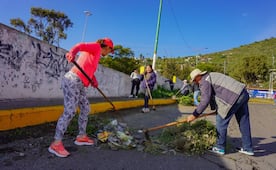 Retiran más de 40 toneladas de basura y rescatan espacios en los accesos al Metro La Paz de la Línea A