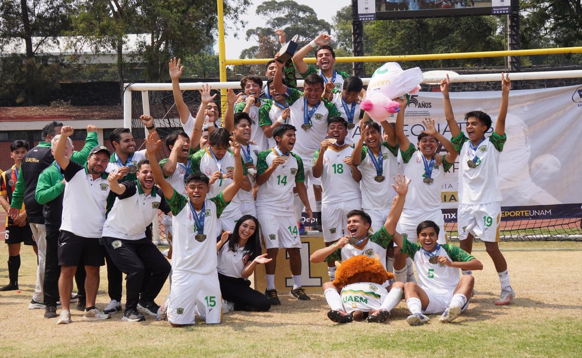 El futbol en la rama varonil dio alegría a la UAEMéx, al conquistar dos medallas de oro, ambas de manera agónica. Foto: Especial