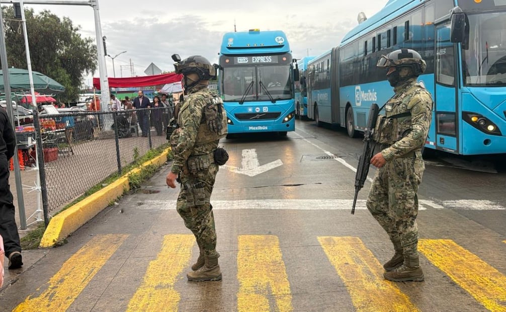 Seis células de seguridad participaron en el primer despliegue, realizado en la estación Central de Abastos de la Línea 2. Foto especial