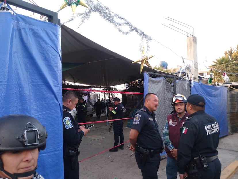 Al sitio se trasladaron elementos de protección civil y bomberos de Texcoco, así como agentes de la policía municipal, Guardia Nacional y de la Secretaría de Seguridad del Estado de México. Foto. Especial