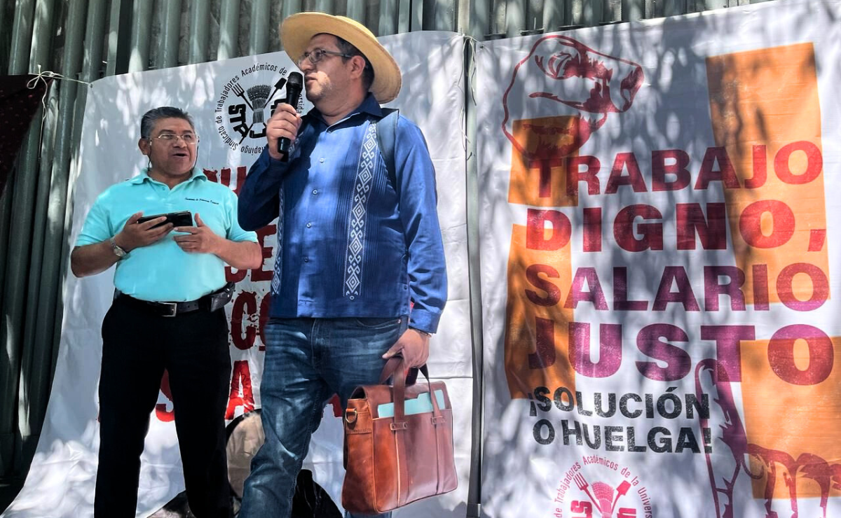 Sindicato de Trabajadores Académicos de Chapingo (STAUACh) en paro Foto: Especial