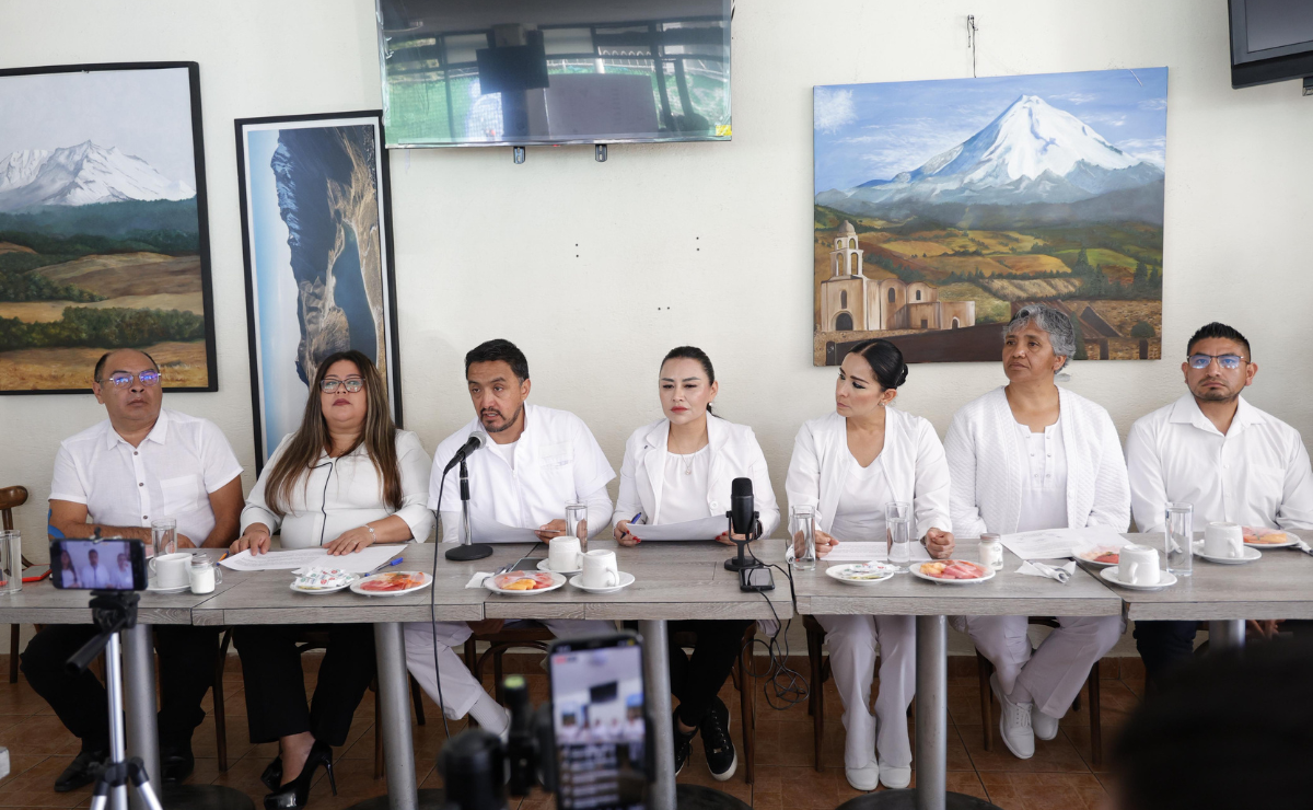 SUTEyM-ISSEMyM Toluca: Miembros denuncian a líder. ¡No más acoso! Por un sindicato justo. Foto: Arturo Hernández