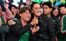 Claudia Sheinbaum y Delfina Gómez apoyan a la Selección en el 'Fut Fest' de Neza
