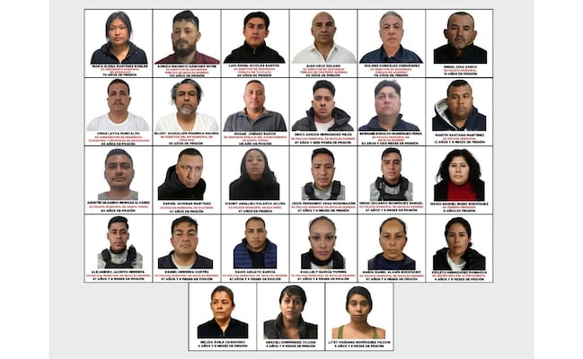 Suman 27 sentenciados por la operación enjambre en el Edomex