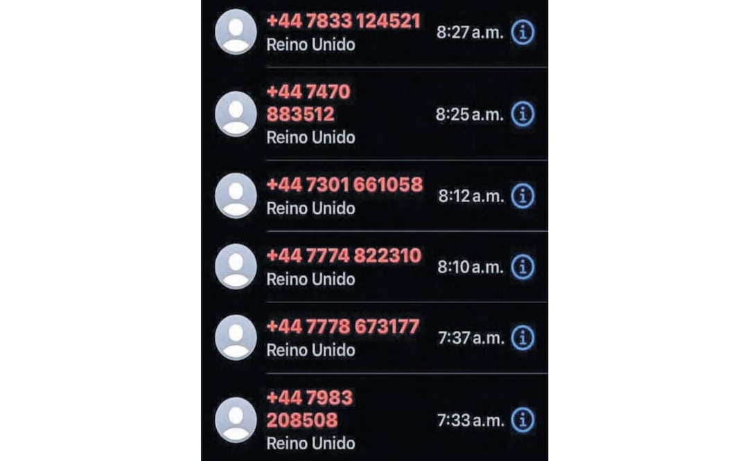 Esta estafa ocurre mediante una llamada proveniente de un número con el prefijo +44, desde el Reino Unido. Foto: Especial