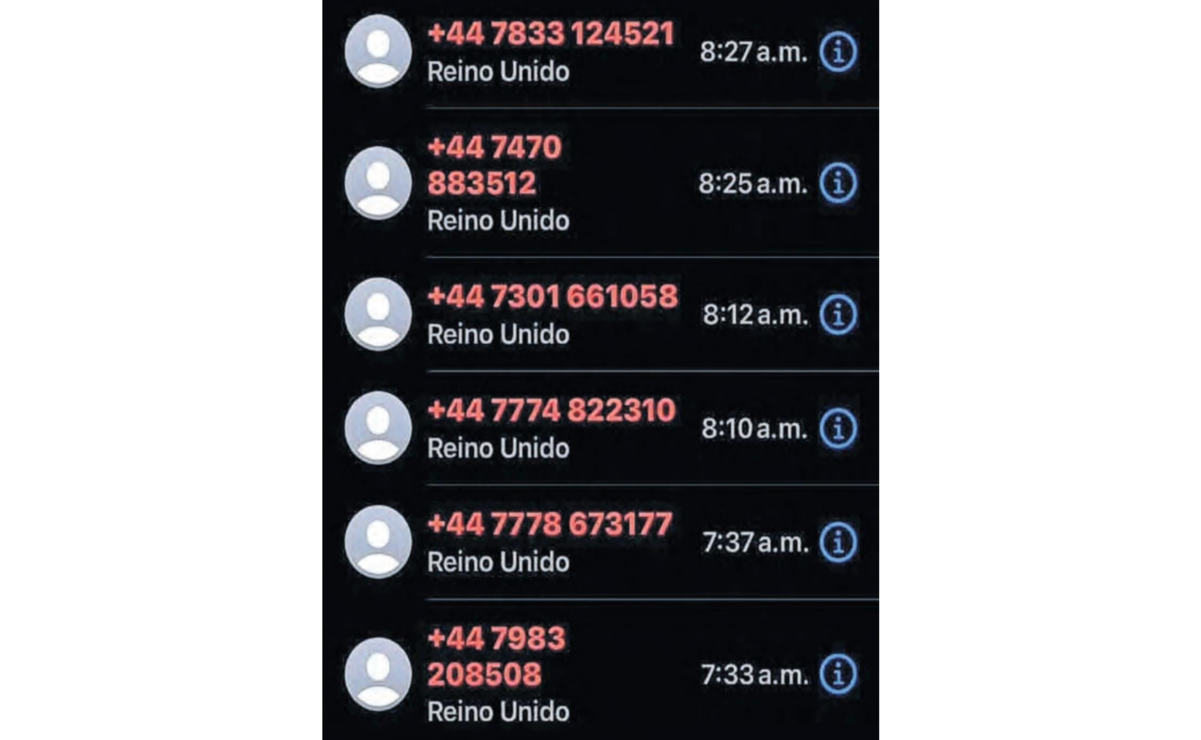 Esta estafa ocurre mediante una llamada proveniente de un número con el prefijo +44, desde el Reino Unido. Foto: Especial