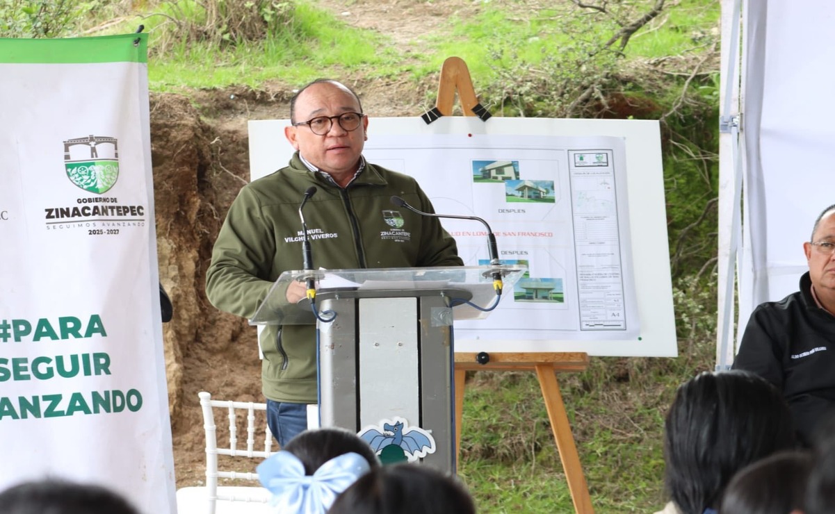 El presidente municipal Manuel Vilchis Viveros, indicó que este tipo de obras impactan positivamente en la calidad de vida de las y los zinacantepequenses. Foto: Especial