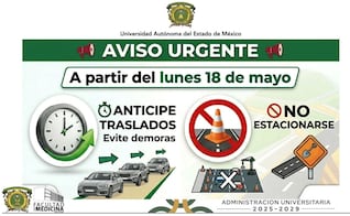 ¡Toma previsiones! Cerrarán carriles en Paseo Colón por obras; advierten no estacionarse frente a Medicina de la UAEMéx
