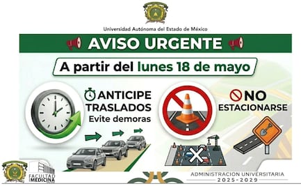 ¡Toma previsiones! Cerrarán carriles en Paseo Colón por obras; advierten no estacionarse frente a Medicina de la UAEMéx