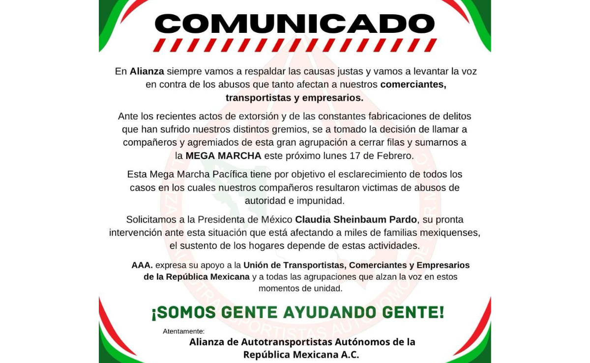 La megamarcha es una respuesta a la creciente inseguridad Foto: Especial