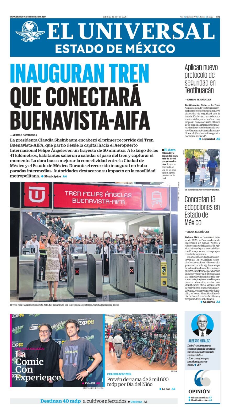 Portada 27 de abril de 2026