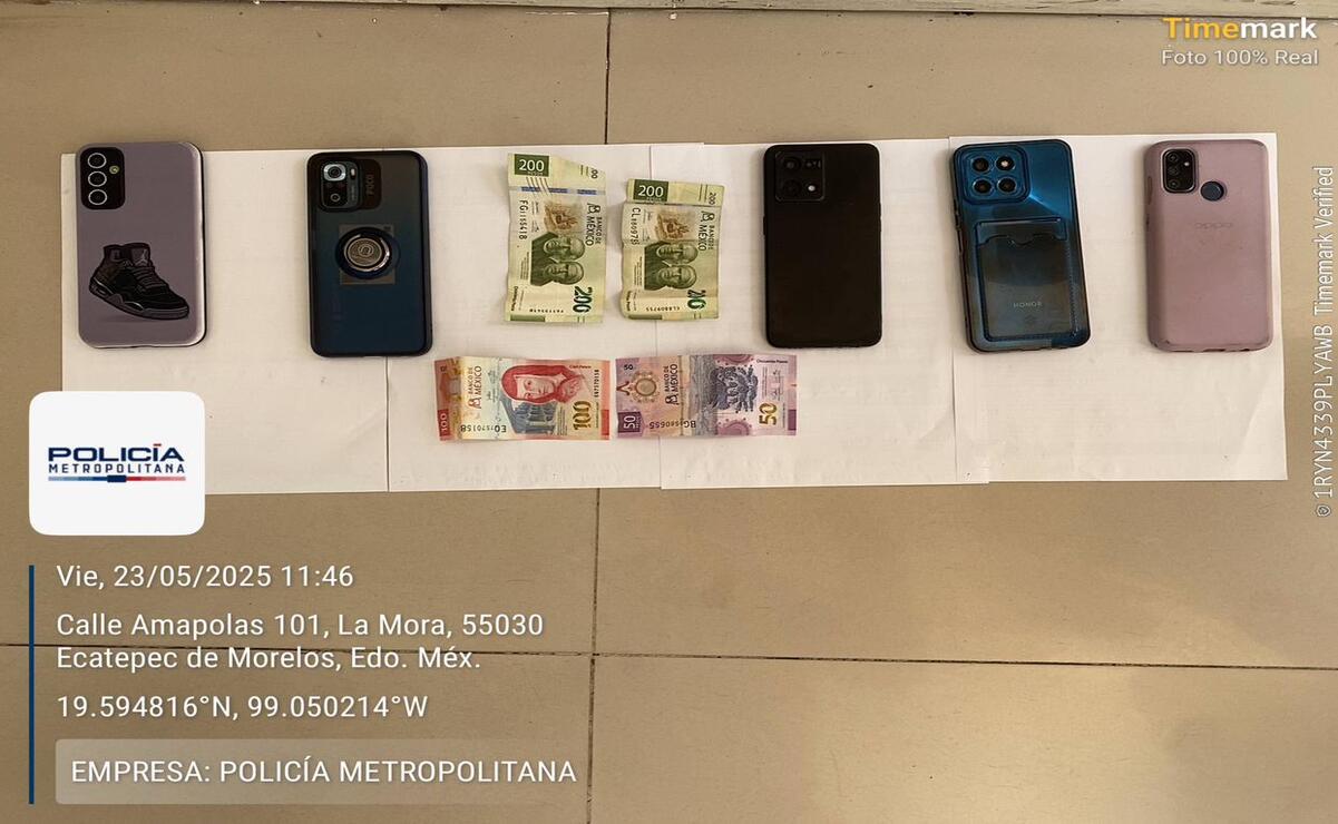A los detenidos les encontraron dinero en efectivo / Foto Especial