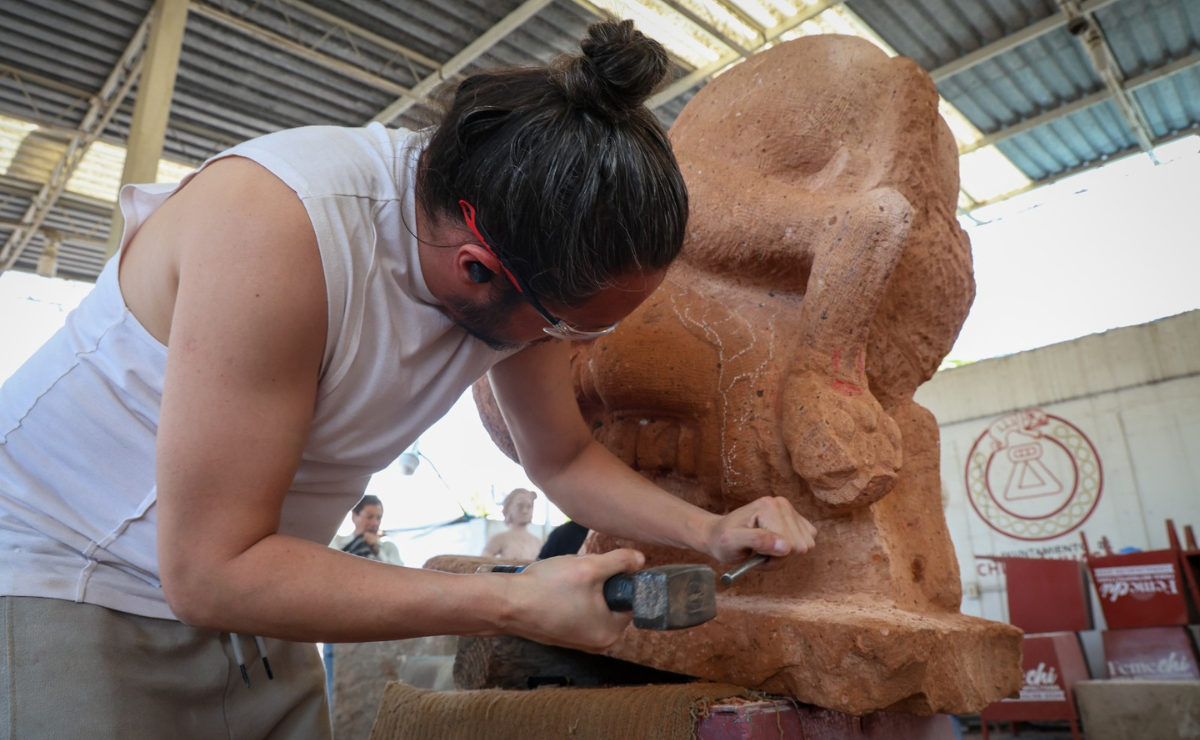 Chimalhuacán, reconocido por sus maestros canteros, ofrece un taller único para aprender este oficio milenario. Foto: Luis Camacho