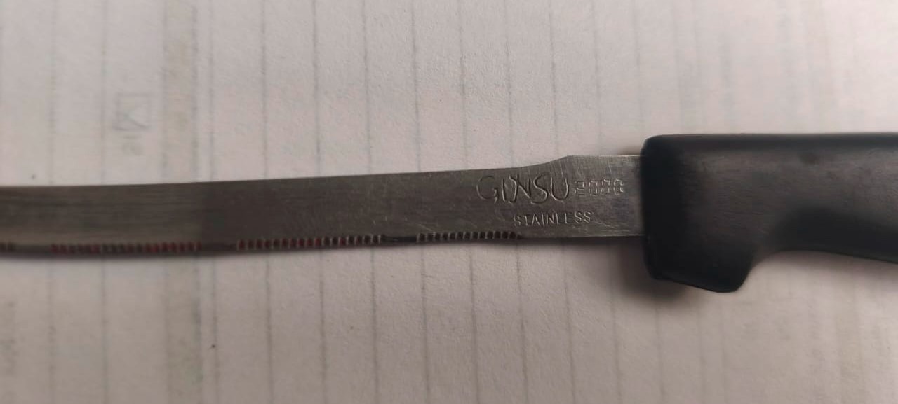 Entre sus pertenencias un cuchillo de aproximadamente 10 centímetros y un teléfono celular / Foto Especial