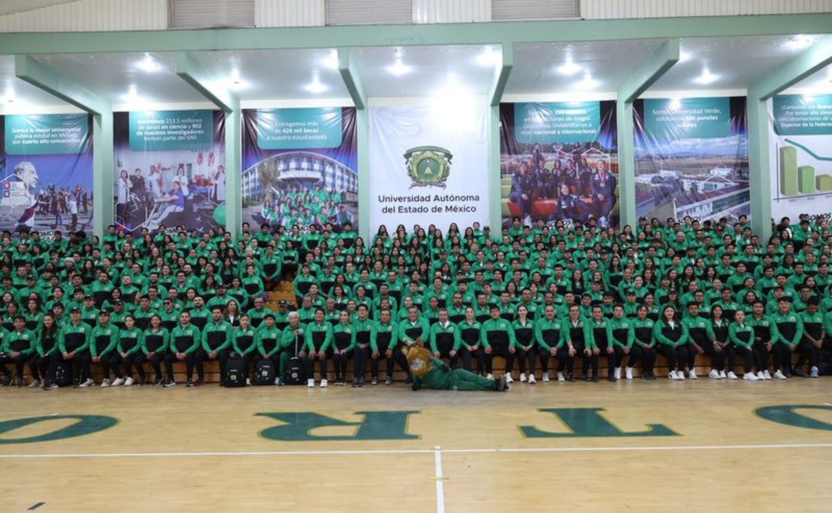 Un momento de unidad y orgullo: la delegación de la UAEMéx lista para representar a Toluca en los Nacionales Universitarios. Foto: Especial