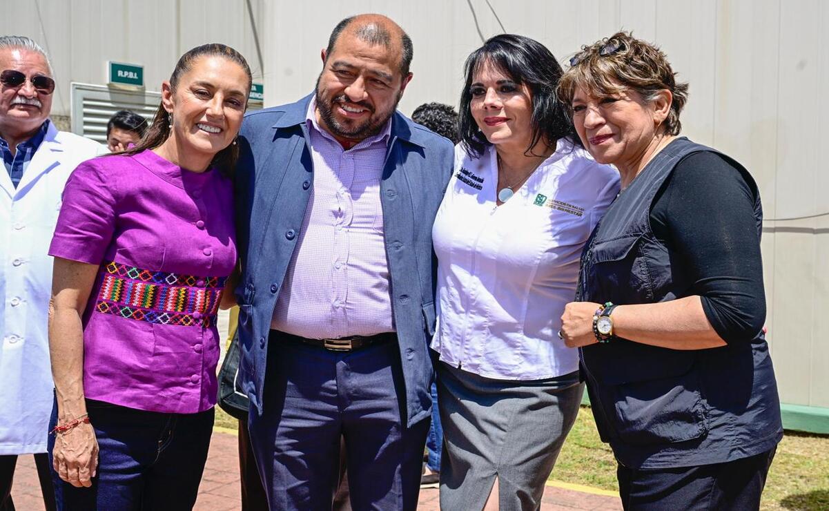 Desde el Centro de Salud con Atención al Adulto Mayor de Metepec, Delfina Gómez y Claudia Sheinbaum supervisaron el programa La Muestra Viaja / Foto: Especial