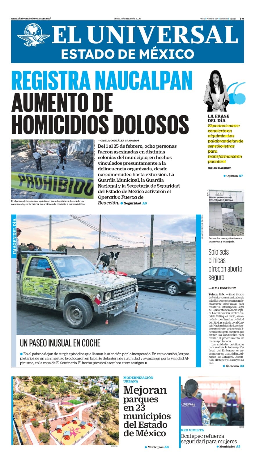 Portada 02 de marzo de 2026